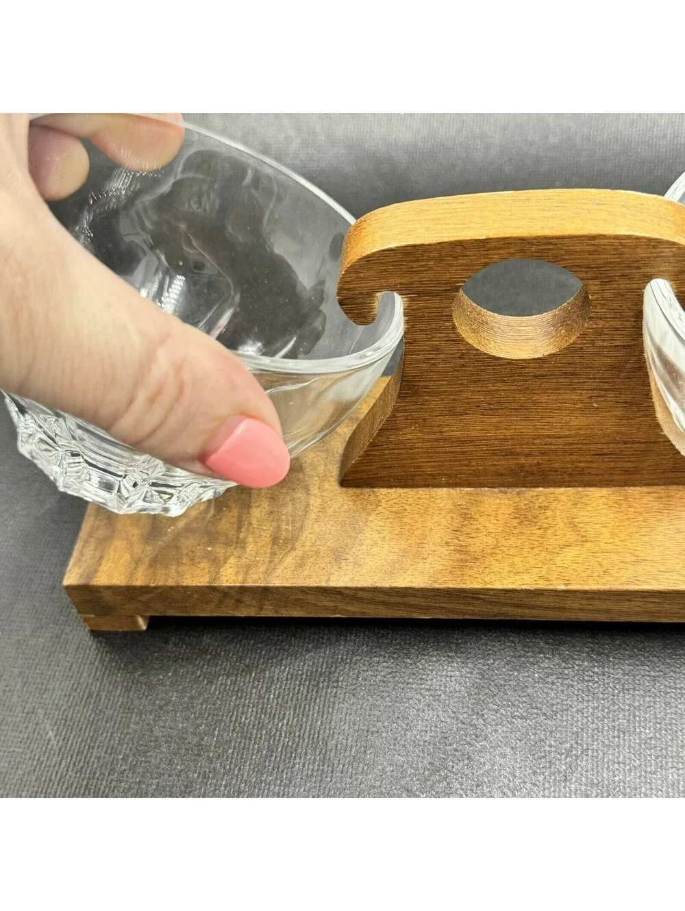 Vintage Bourbon Whiskey Glasses w Wood Carrying Case 6oz Barware Mancave Tiki